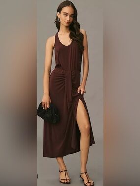Anthropologie Dolan Left Coast Sleeveless Draped Midi Dress Sz Large